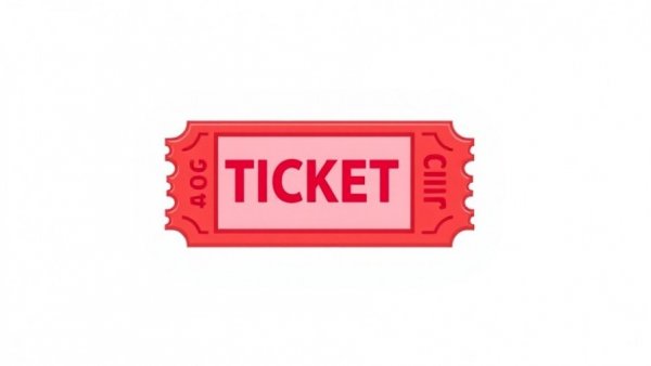 Red ticket emoji illustration on plain background.