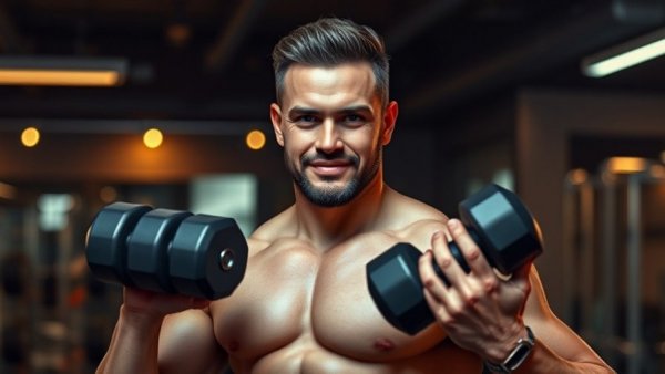 Muscular man showcasing dropset strategy for strength and muscle growth.