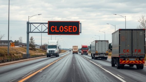 Kansas City neighborhoods traffic alert on I-70 highway scene.
