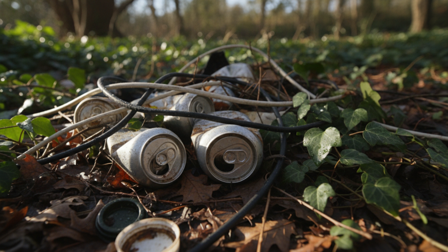 Close-up of litter in Wyandotte County highlighting economic development challenges.