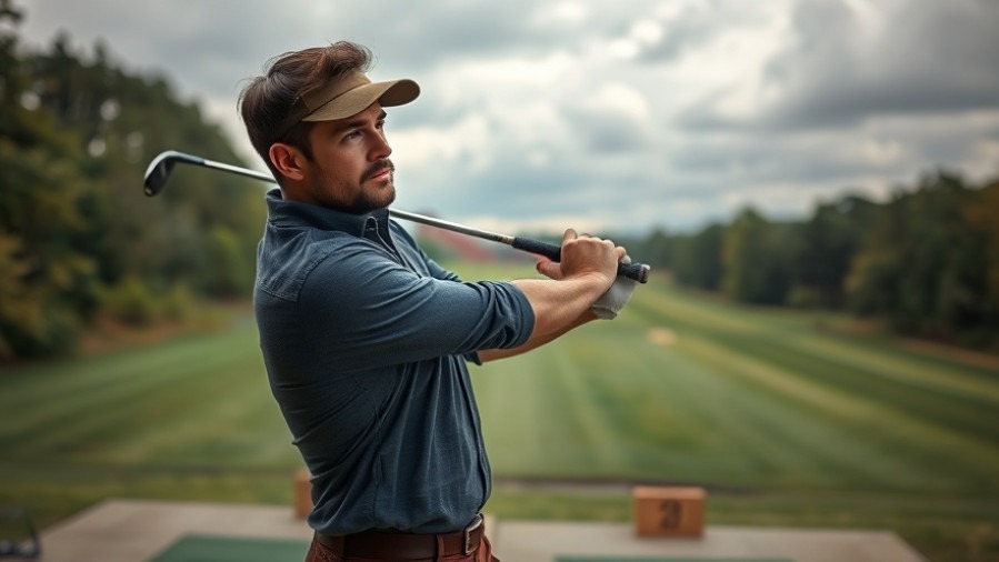 Man practicing golf swing in lush setting, embodying Kansas City Chiefs roster focus.