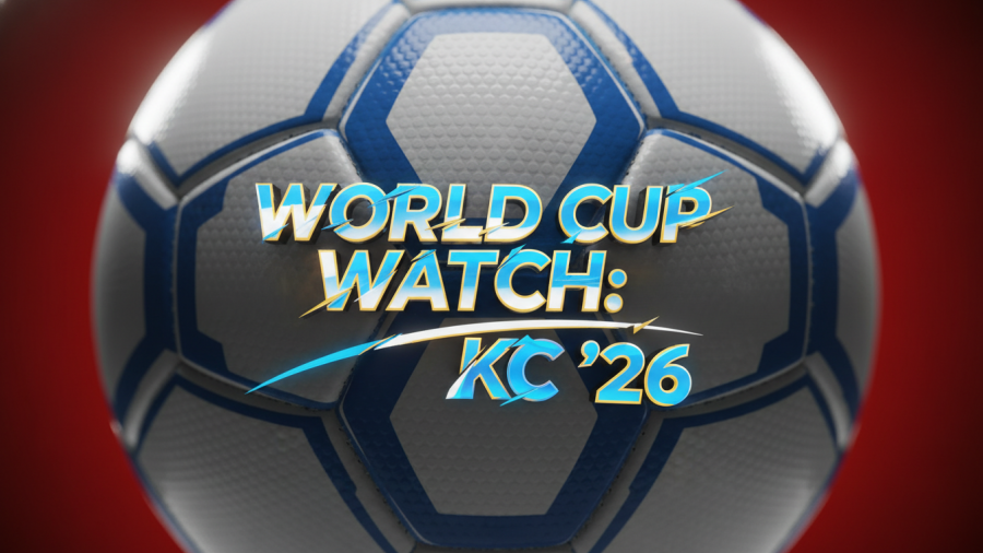 Close-up of a soccer ball for Kansas City World Cup events, vibrant 'KC '26' text.