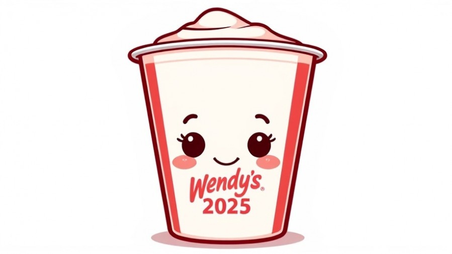Cute cartoon Frosty cup with Wendy's logo promoting Kansas City food deals.