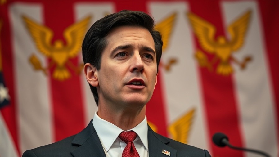 JD Vance confidently speaks on immigration and national identity in a formal setting.