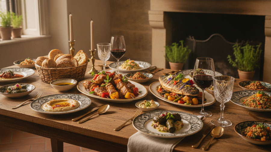 Elegant table setting for local dining in Kansas City, featuring fusion cuisine and seasonal ingredients.