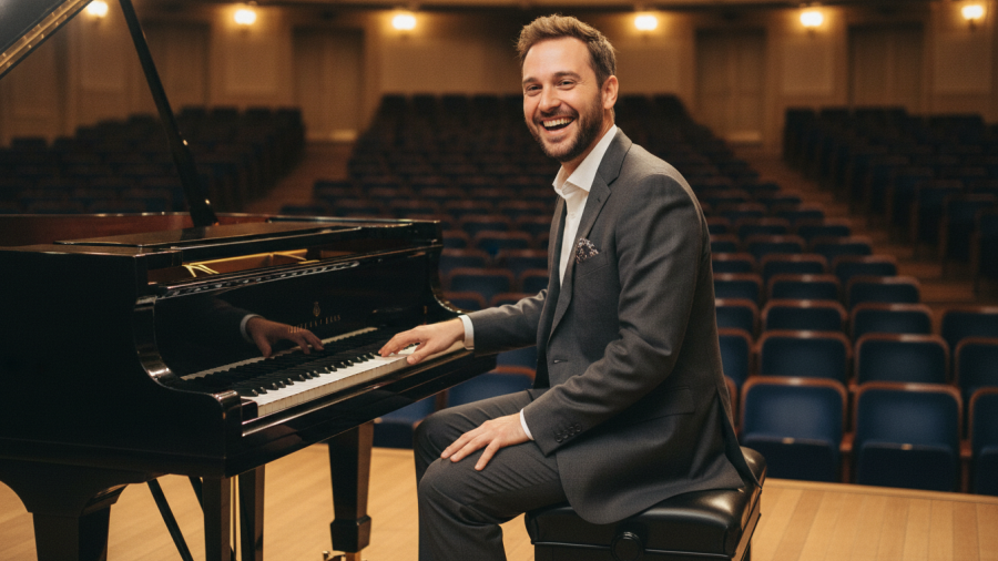 Kansas City business owners celebrate success in a warm concert hall setting.