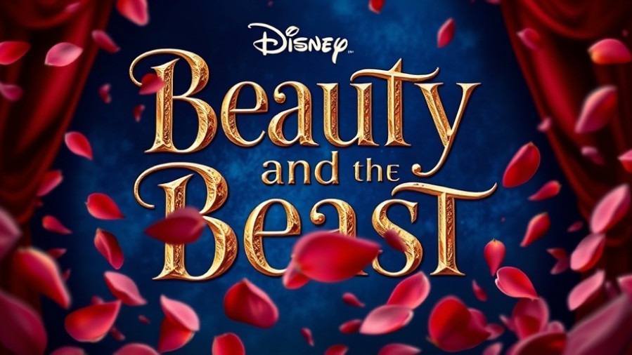 Enchanting Beauty and the Beast musical poster showcasing KC small business features in rich colors.