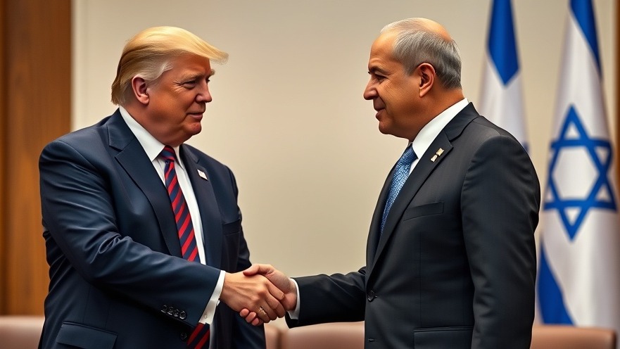 Donald Trump and Benjamin Netanyahu shake hands, symbolizing hopes for peace in Jerusalem.