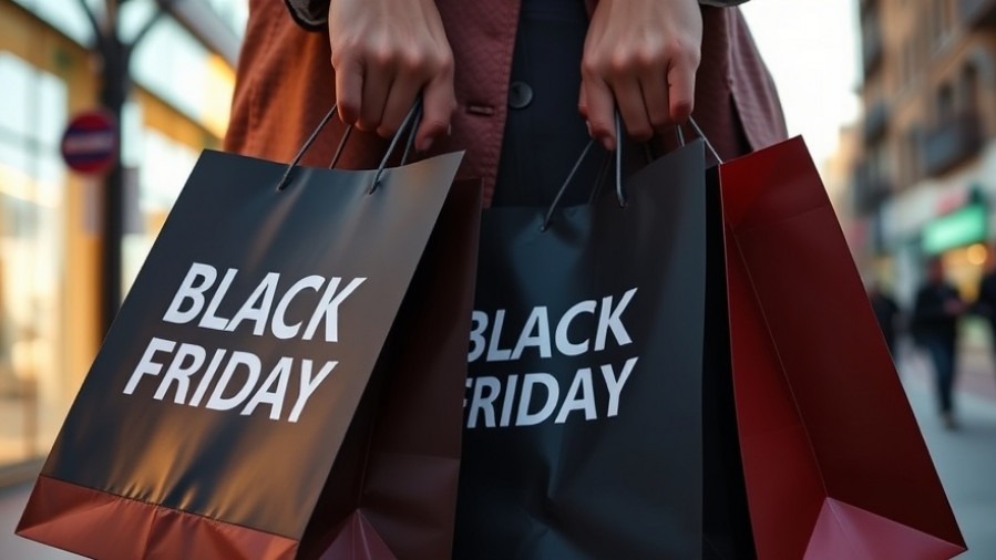 Hands holding shopping bags, Black Friday in the best neighborhoods in Kansas City.