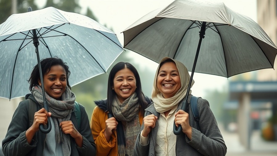 Diverse Kansas City neighbors sharing a joyful moment in soft afternoon light.