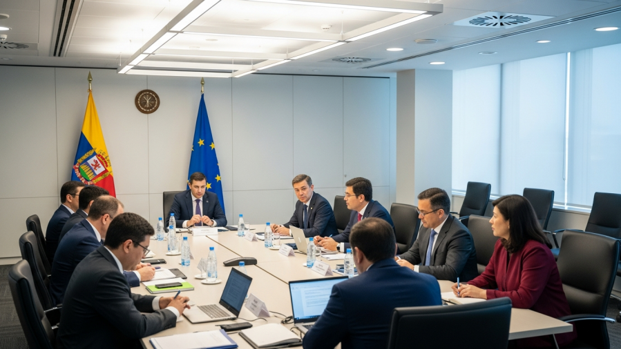 Indoor government office meeting in Kansas City, showcasing community engagement and discussions.