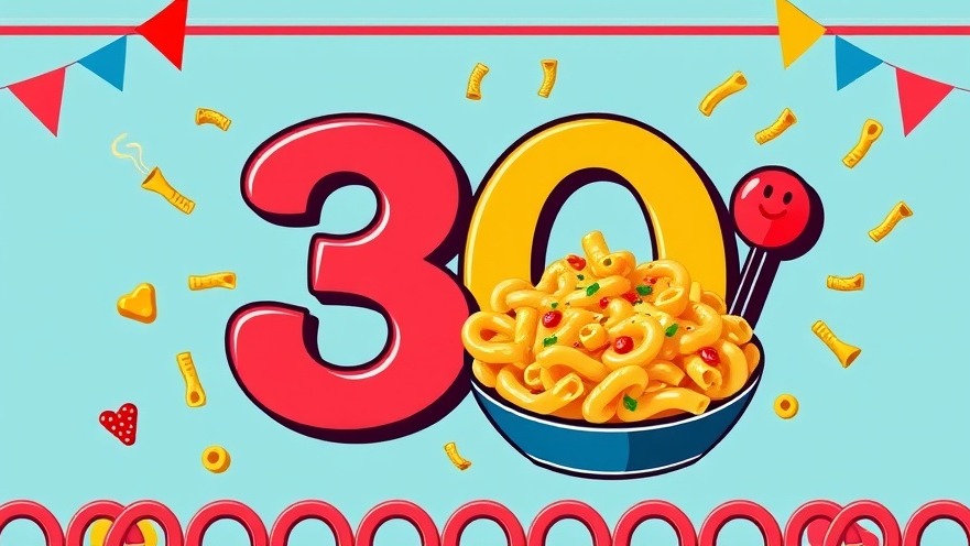Celebrate 30 with vibrant pasta art, supporting local KC Kansas City small businesses.