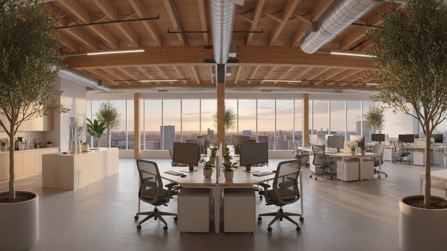Modern office showcasing potential for office-to-residential conversions in Missouri.
