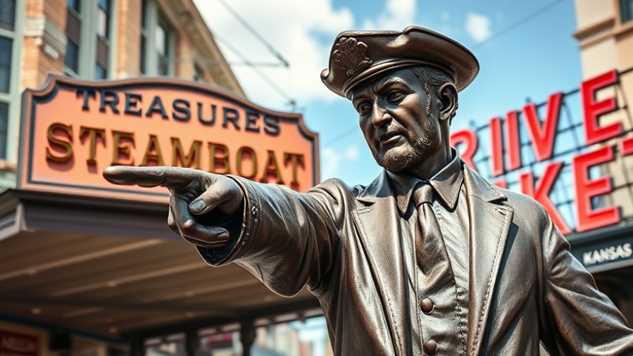 Lifelike bronze statue at the Treasures of the Steamboat Arabia in Kansas City.