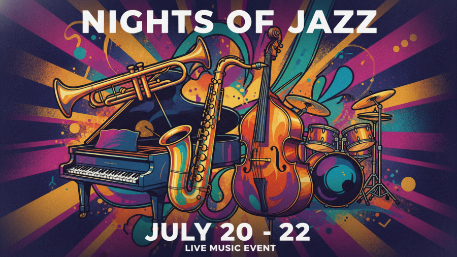 Vibrant jazz-themed illustration highlighting KC small business features and local success stories.
