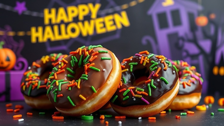 Vibrant Halloween donuts from Kansas City, creatively decorated for Krispy Kreme's Trick-or-Treat Collection.