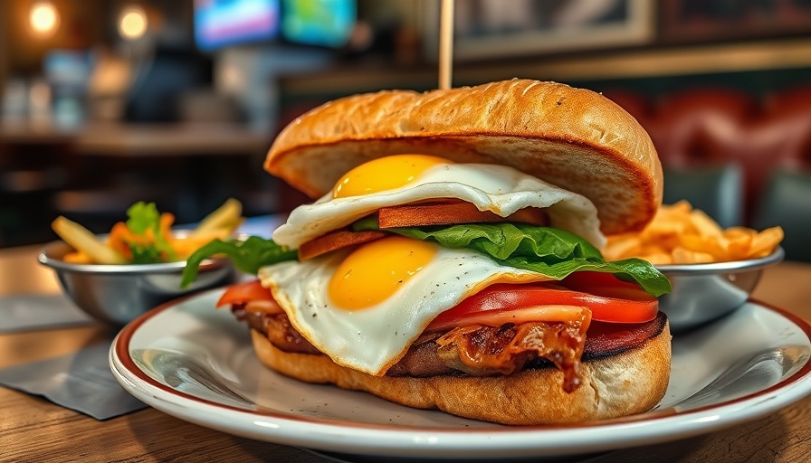 Fried Egg BLT with sides at OurHouseKC, appetizing display.