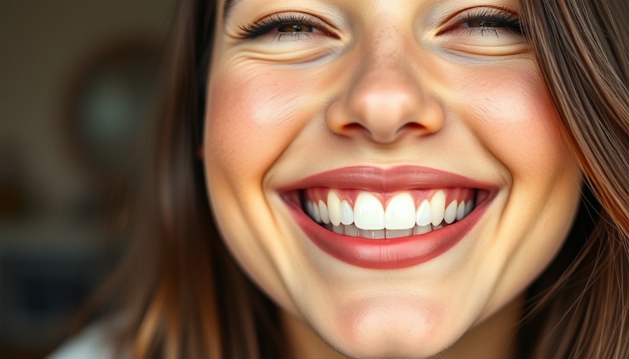 Close-up of a woman's healthy smile, emphasizing dental care and hygiene.
