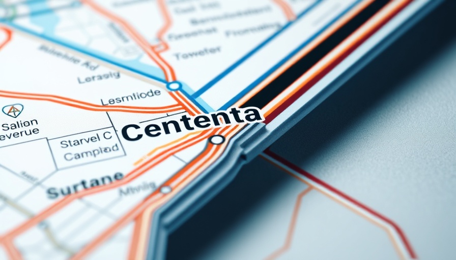 Map of Central Avenue Bridge in Kansas City with text graphics.