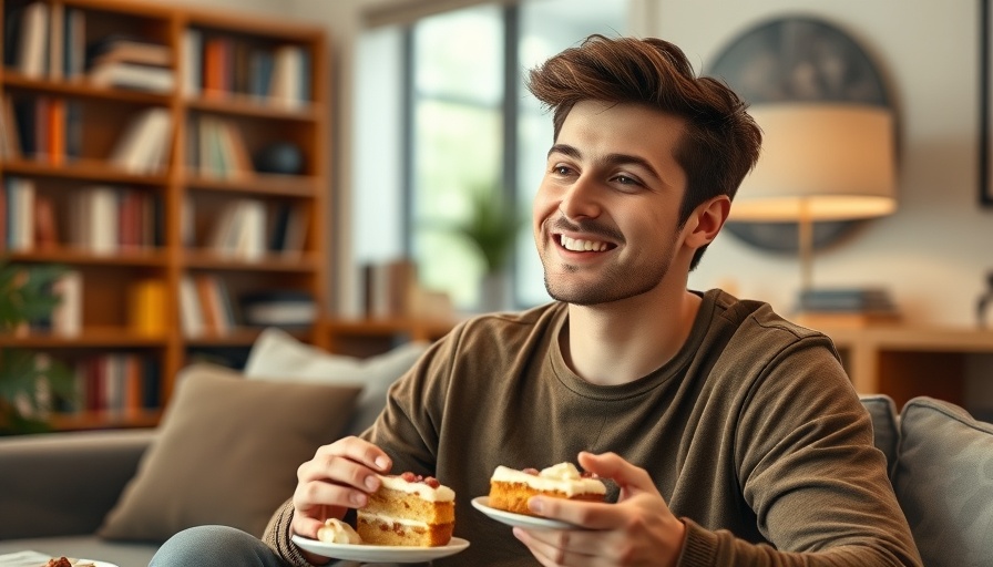 Casual young man enjoying snacks, illustrating 'why do you eat too much'