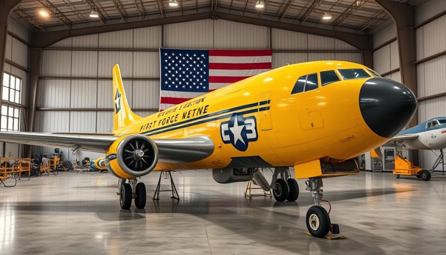 Vintage First Air Force One undergoing restoration in hangar