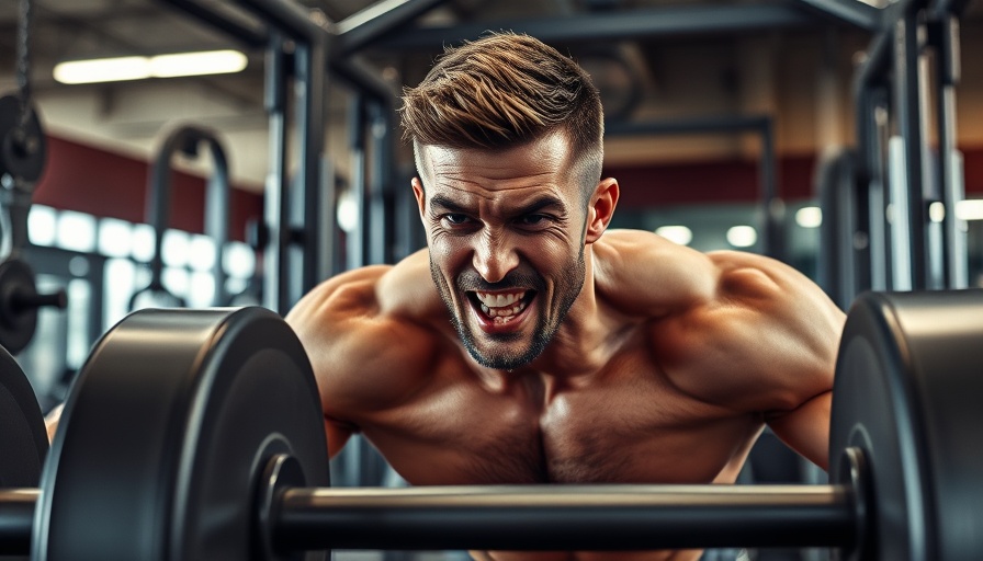 Man performing bench press in strength training session