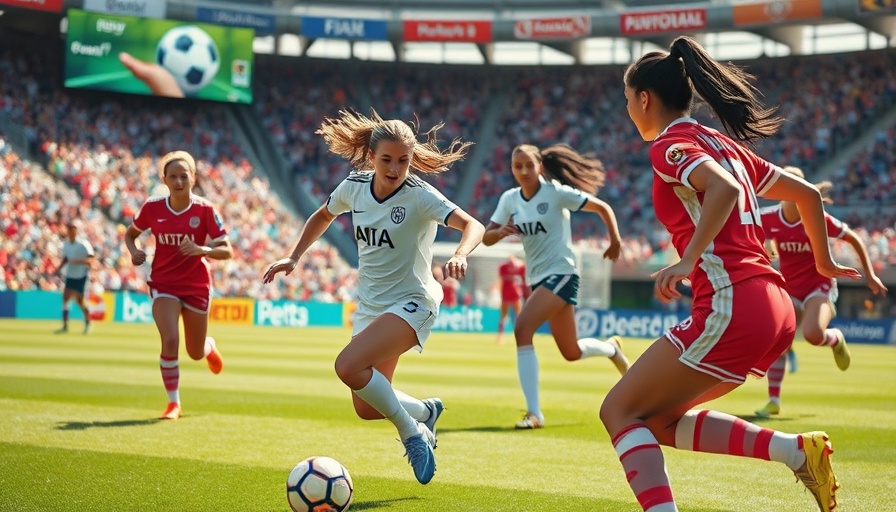 Kansas City events: Women's soccer match action scene.