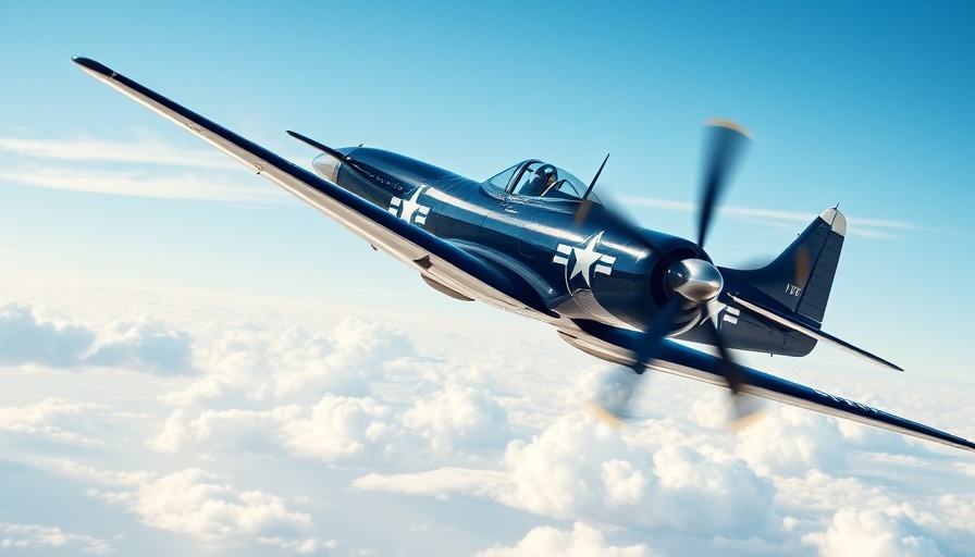 F6F Hellcat in flight, symbolizing WWII success.