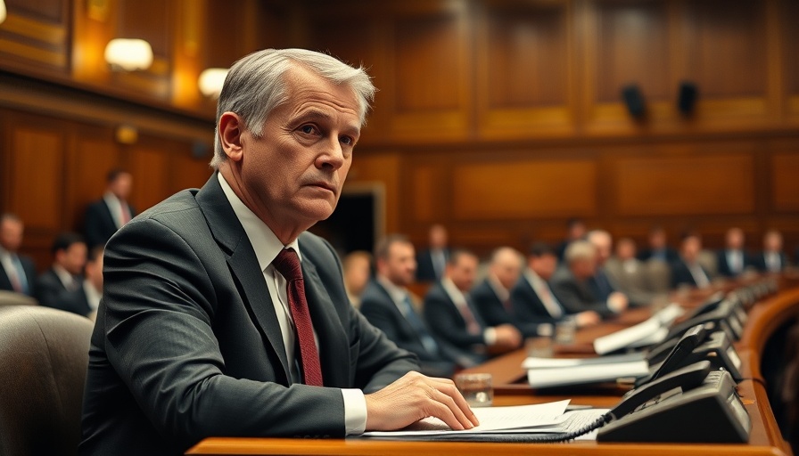 Legislative session scene with thoughtful man; Kansas Medicaid budget cuts.