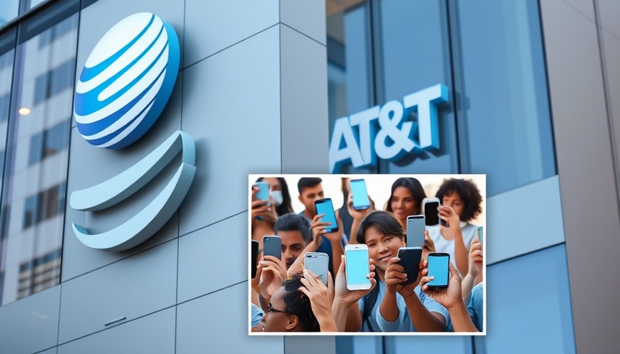 AT&T Spectrum License Acquisition related image with logo and smartphones.