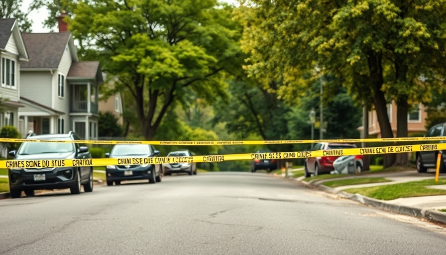 Kansas City neighborhoods scene with crime tape and parked SUV.