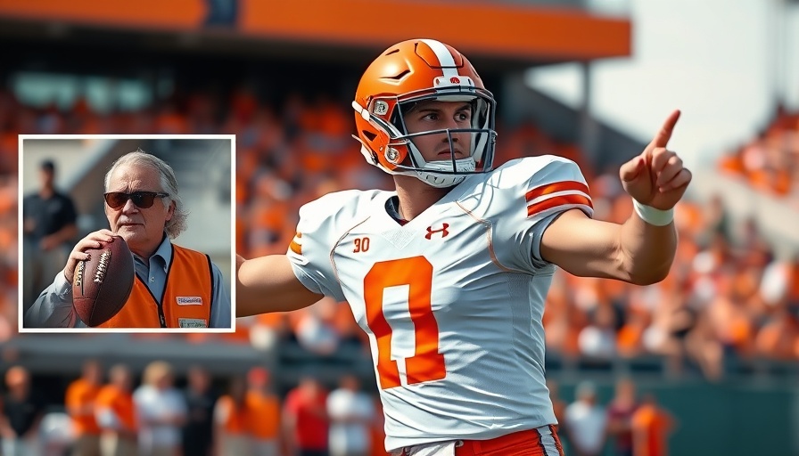 Expectations around Arch Manning Texas football debut scene with player and coach.