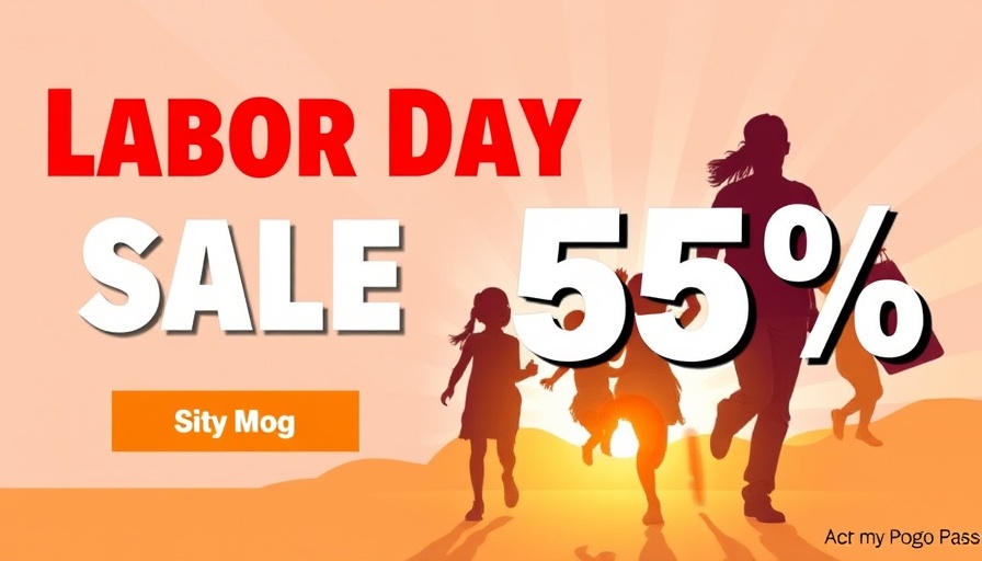 KC POGO Pass Discount Labor Day sale poster with 55% off.