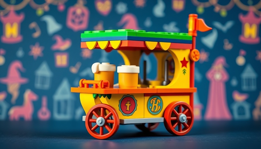 LEGO butterbeer cart at Harry Potter Butterbeer Truck Event