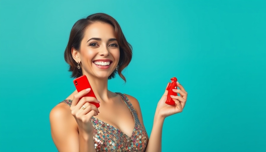 Woman with model promoting Peyronie’s Disease Awareness