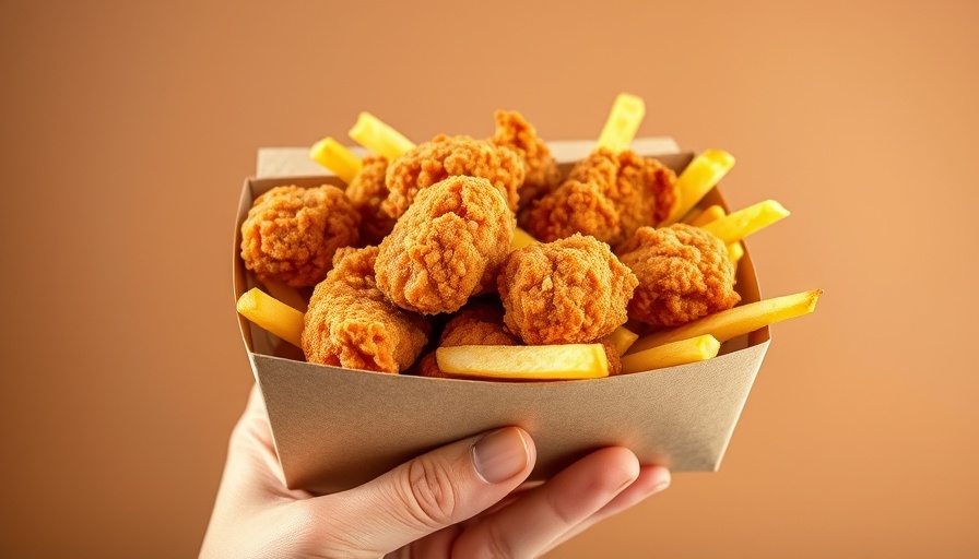Box of fried chicken and fries at Kansas City events.