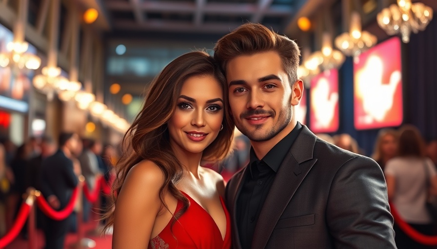 The Summer I Turned Pretty movie premiere glam couple posing.