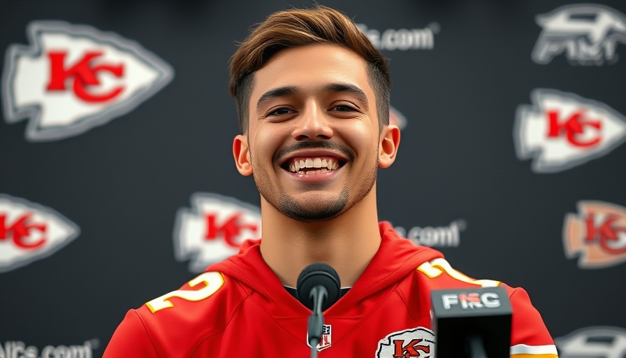 Kansas City Chiefs player at press conference discussing roster.
