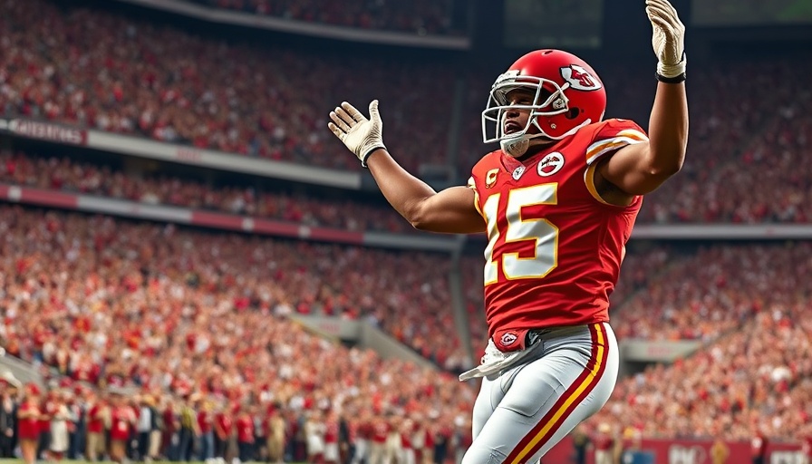 Kansas City Chiefs player celebrates interception during game.