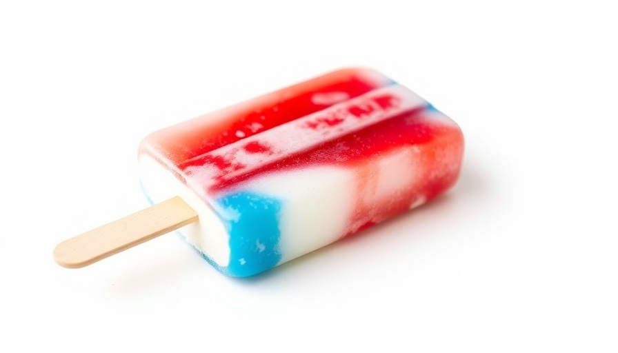 Red, white, and blue popsicle, Kansas City summer treat.