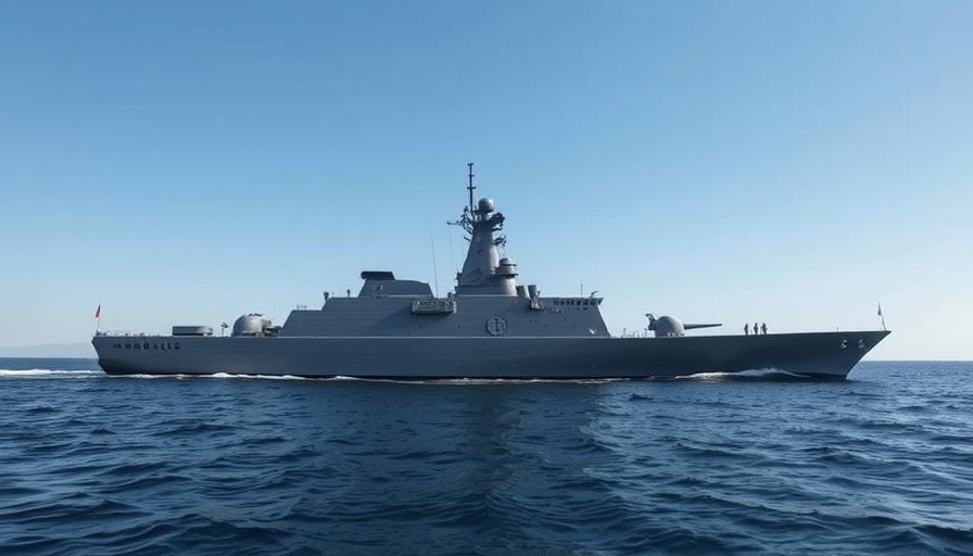 USS Zumwalt with potential hypersonic upgrades cruising in calm sea.