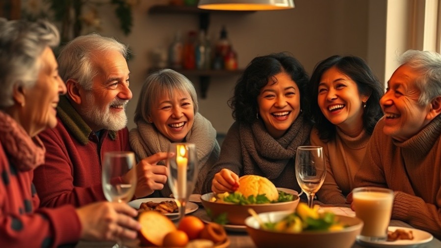 Joyful diverse family celebrating Thanksgiving with Ibotta offers in Kansas City.