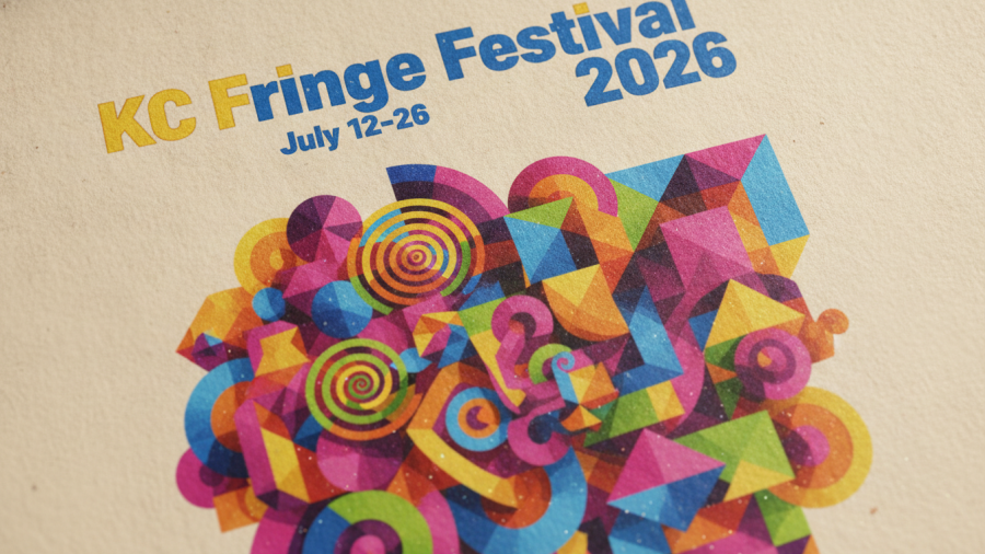 Vibrant KC Fringe Festival 2026 ad promoting shop local Kansas City support.