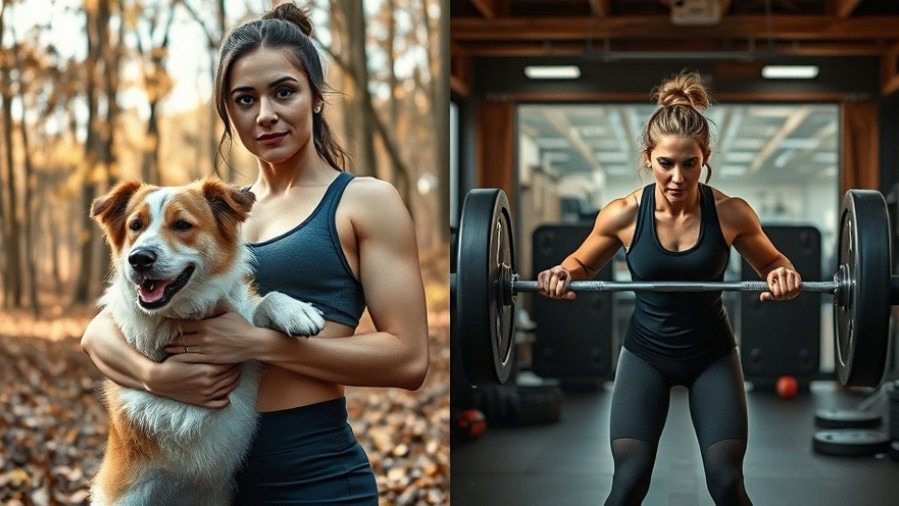 Strong woman showcasing fitness motivation in powerlifting, outdoors and at the gym.