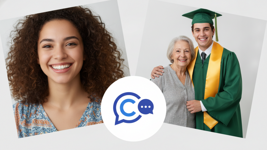 Collage of women celebrating education and the ChatGPT logo, highlighting artificial intelligence ethics and mental health technology.