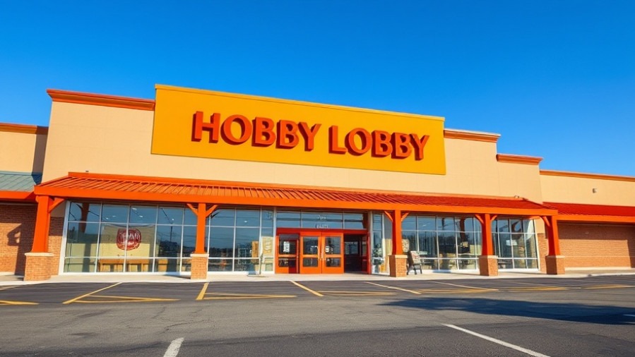 Vibrant Hobby Lobby store in Kansas City, promoting local shopping and handmade products.