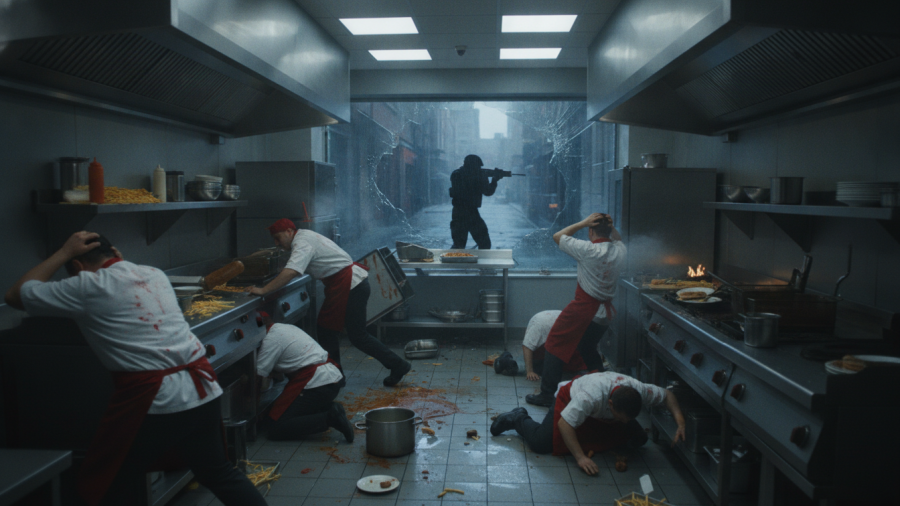 Community resilience after tragedy in a fast-food restaurant under duress.