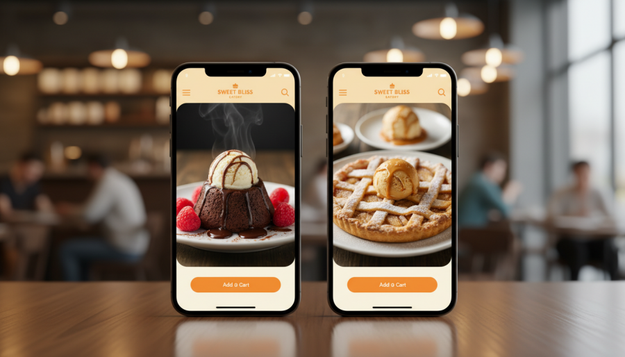 Kansas City dessert deals on the Cheesecake Factory app with vibrant interface.
