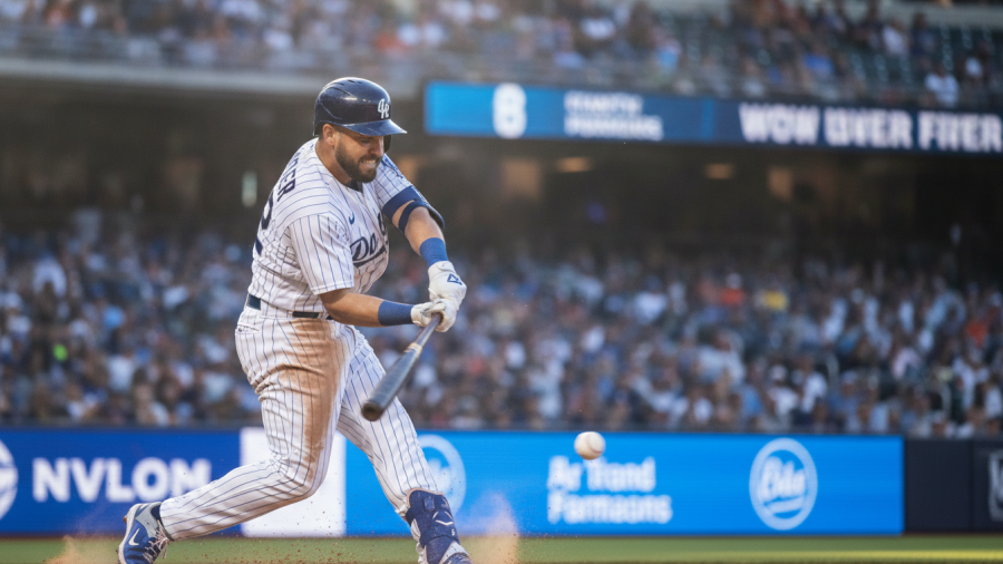 Dynamic action shot of CC Sabathia at his Brewers contract signing, vibrant colors.