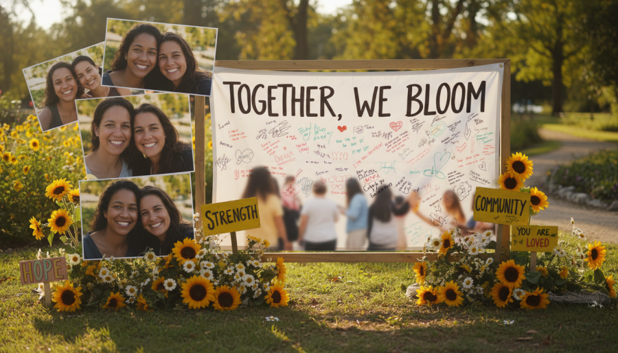 Supportive Tucson community involvement in search for Nancy Guthrie, heartfelt collage.